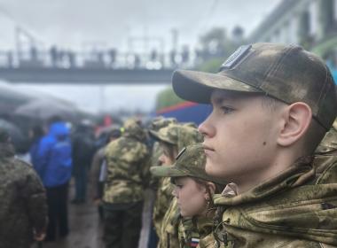 Мурманские курсанты встретили агитационный поезд  «Единство в памяти. Сила в подвиге»