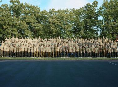 «Голубые береты» в гостях у юных героев!