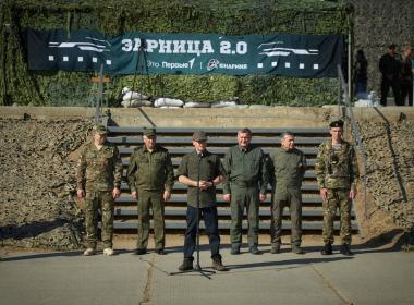 Командир Центра «ВОИН» Андраник Гаспарян и его первый зам по боевой подготовке Дмитрий Кириенко посетили финал «Зарницы